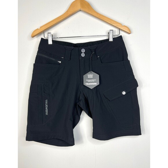 NWT Truewerk T1 WerkShorts 28" x 9" Black Work Cargo Stretch - Picture 1 of 8